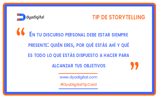 DyaDigital's tweet photo. #Storytelling #TipCard 
👉#tuhistoria profesional debe responder a: 
✔ ¿QUIÉN eres? ✔ ¿POR QUÉ estás ahí?. ✔ Lo que estás dispuesto/a a hacer para lograr tus OBJETIVOS.
#empoweringdigitaltalent #SeleccionDePersonal #RRHH #DyaDigitalTipCard #mentoring #coachinglaboral #talento https://t.co/DfccxhJSti