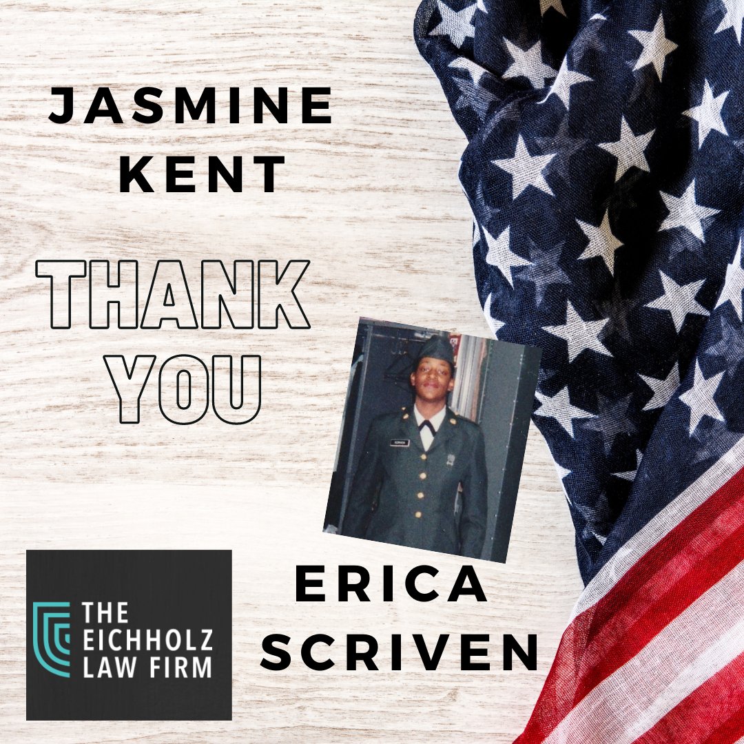 Eichholz_Law's tweet photo. As we continue to honor Veterans throughout the month we wanted to say a huge THANK YOU to our own #TeamTELF members who have served our country! Erica and Jasmine, we are proud to have you as part of this team and we thank you for your service! https://t.co/ZGK7xRKYgL