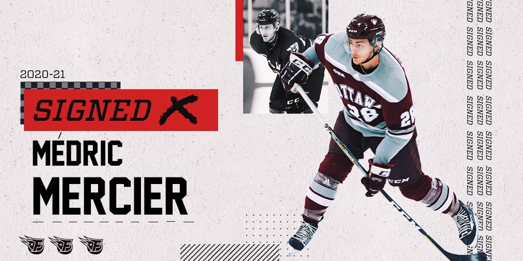 SIGNED ✍️: The Indy Fuel have signed defenseman Médric Mercier for the 2020-21 season. 

Mercier turns pro after playing three years at University of Ottawa where he notched 17 goals, 20 assists and 24 penalty minutes.

Details ➡️ bit.ly/36SwNzE