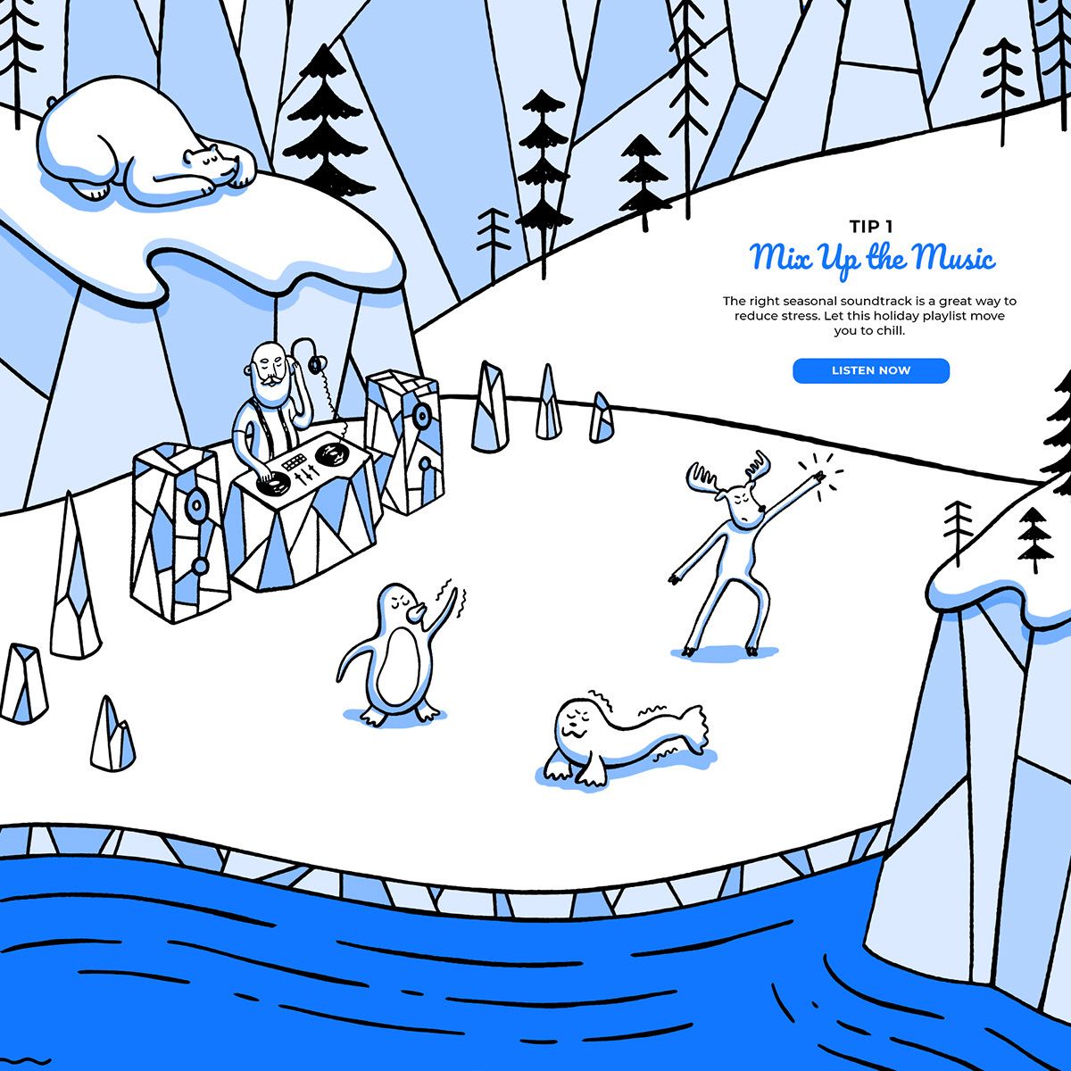 DirIllustration's tweet photo. #LukeSchroeder 's winning illustration series for the Gold American Advertising Award: Concept and artwork for The Collective's winter campaign. βοΈβοΈ
-
View more work here: https://t.co/0EcYt5lfiK
-
#Zen #Santa #zensanta #woke #mindfulness #interactivewebdesign #limitedcolor https://t.co/N1UVQRSeMu