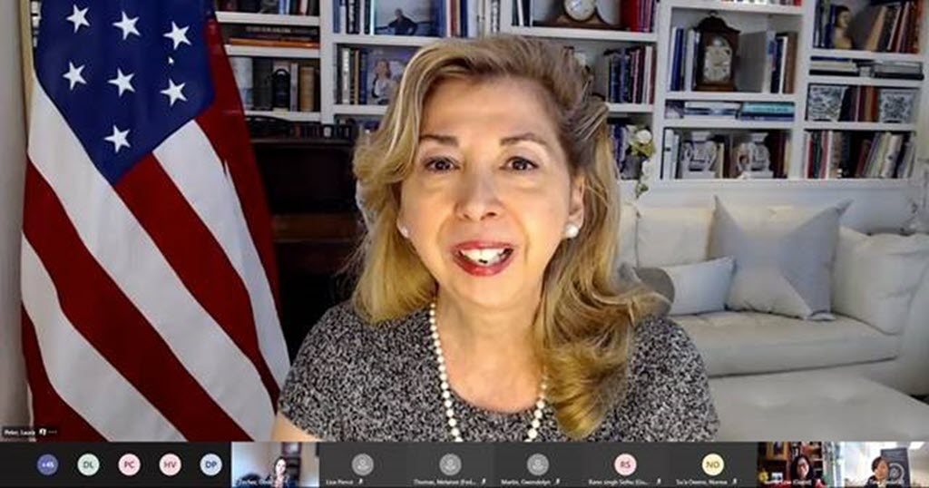 uspto's tweet photo. At the #PPAC quarterly meeting, Director Iancu spoke on the role of the #IP system in COVID-19 response & the work of #NCEAI. Deputy Director Peter & #AI subcommittee members provided updates on agency progress in artificial intelligence. Learn about PPAC: https://t.co/tB2aJAGOjd https://t.co/QKQNpIIW7L