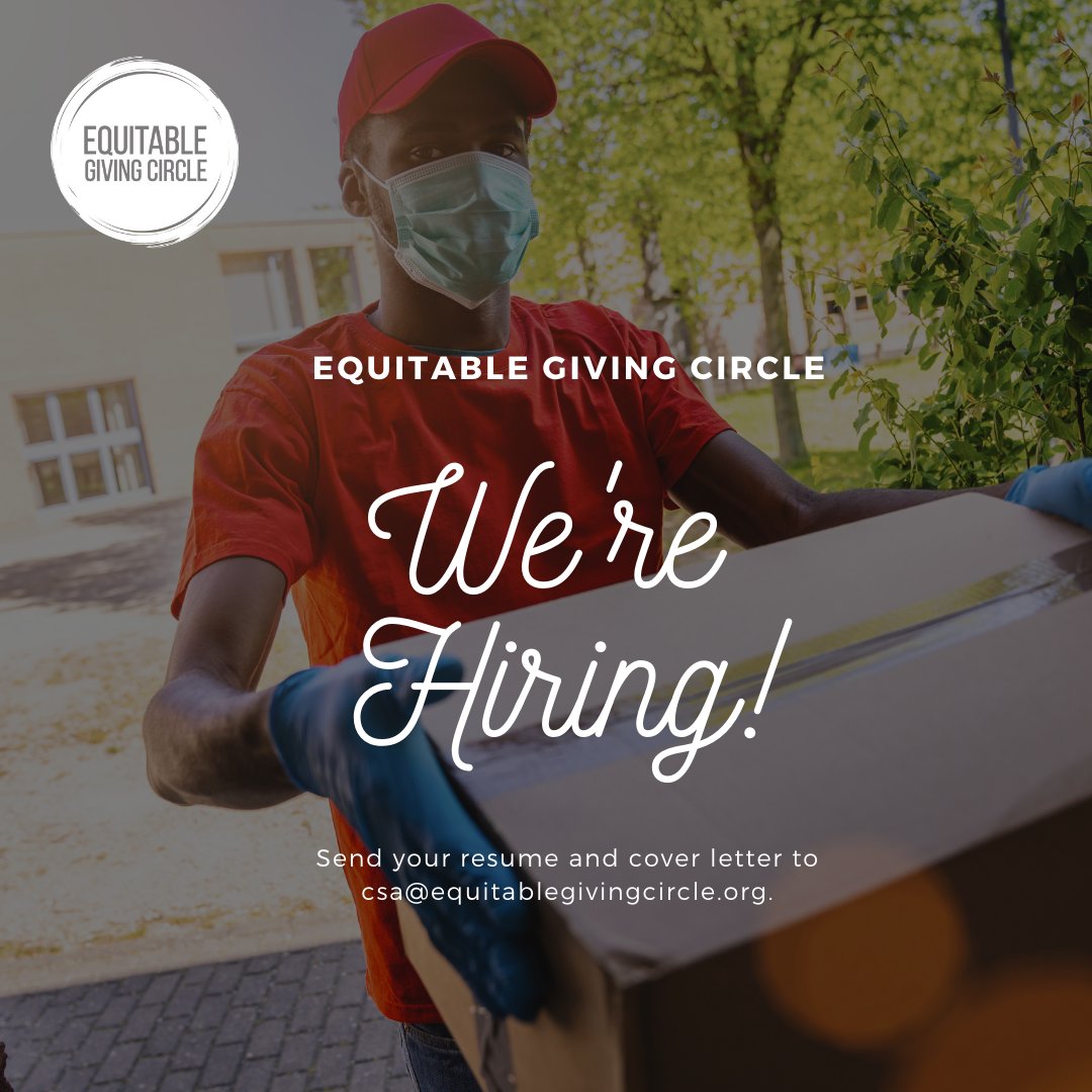 equitablegiving's tweet image. ⁠Visit equitablegivingcircle.org/hiring for details or send your resume &amp;amp; cover letter to to csa@equitablegivingcircle.org by 5pm on Mon, Nov. 30th, 2020. ⁠#equitablegiving #CSA #BIPOCfarms #communitysupportedagriculture #foodjustice #powertothepeople #blacklivesmatter #blm #bipoc