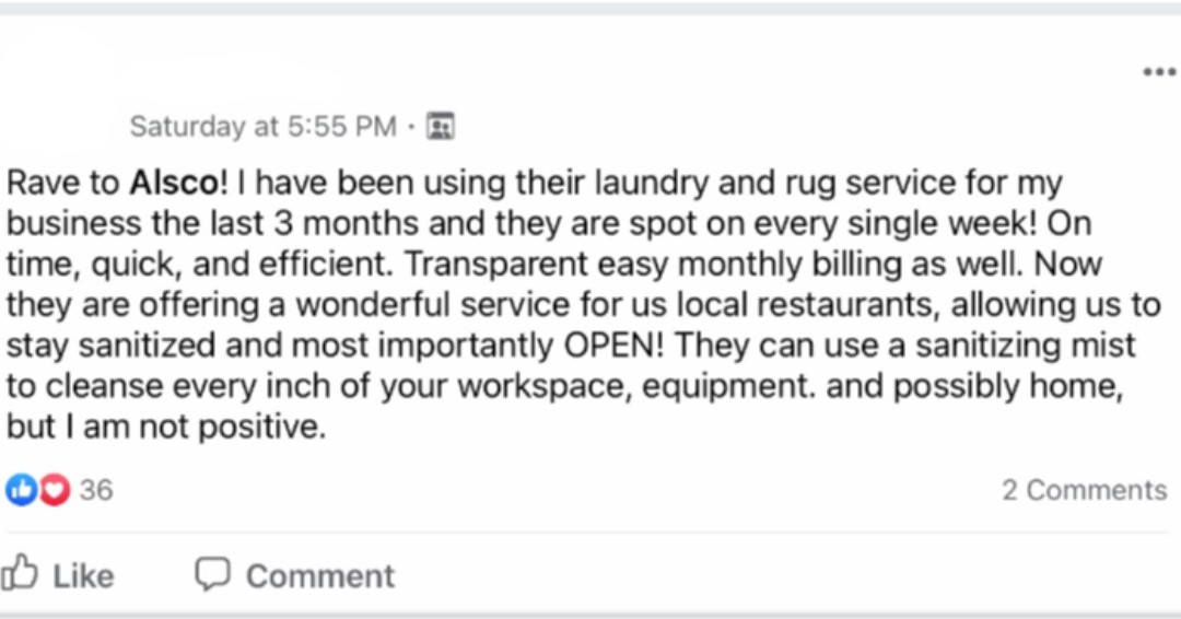 alscouniforms's tweet photo. Our new program, Clean Shield, is bringing comfort to our customers pushing towards cleaner and safer practices. Reach out to your local branch or check our website to see if Clean Shield is serviced in your area!
https://t.co/427JIbkmaP
#CleanShield #COVID19 #Cleaner #Safer https://t.co/YrDgmmUgfc