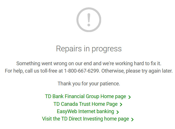 thepaperboy6's tweet photo. @TD_Canada Sigh... WebBroker web broken again, all 3 accounts down, dead in the water. Same with my buddy in CGY How's a guy supposed to get a ahead in these turbulent times? Please make investments in a more robust architecture. https://t.co/bWxqK9MJon