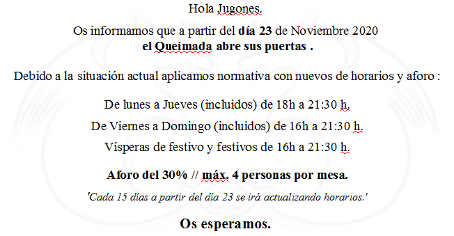 QueimadaNivellQ's tweet photo. .Abrimos!! Mirar imagen de horarios y normativa. https://t.co/jf3qcgsDPV