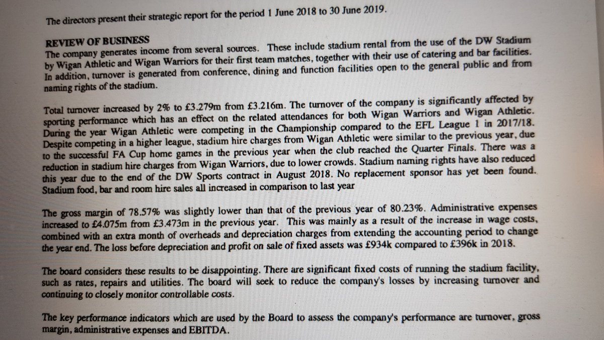 Bit of stadium analysis for the lads  #wafc. Though the individual rental payments are not disclosed in the accounts, in the notes it refers to attendance sizes / number if games played being the key driver. Of the £3.2m turnover, only around £800k is rent as such (cont'd)