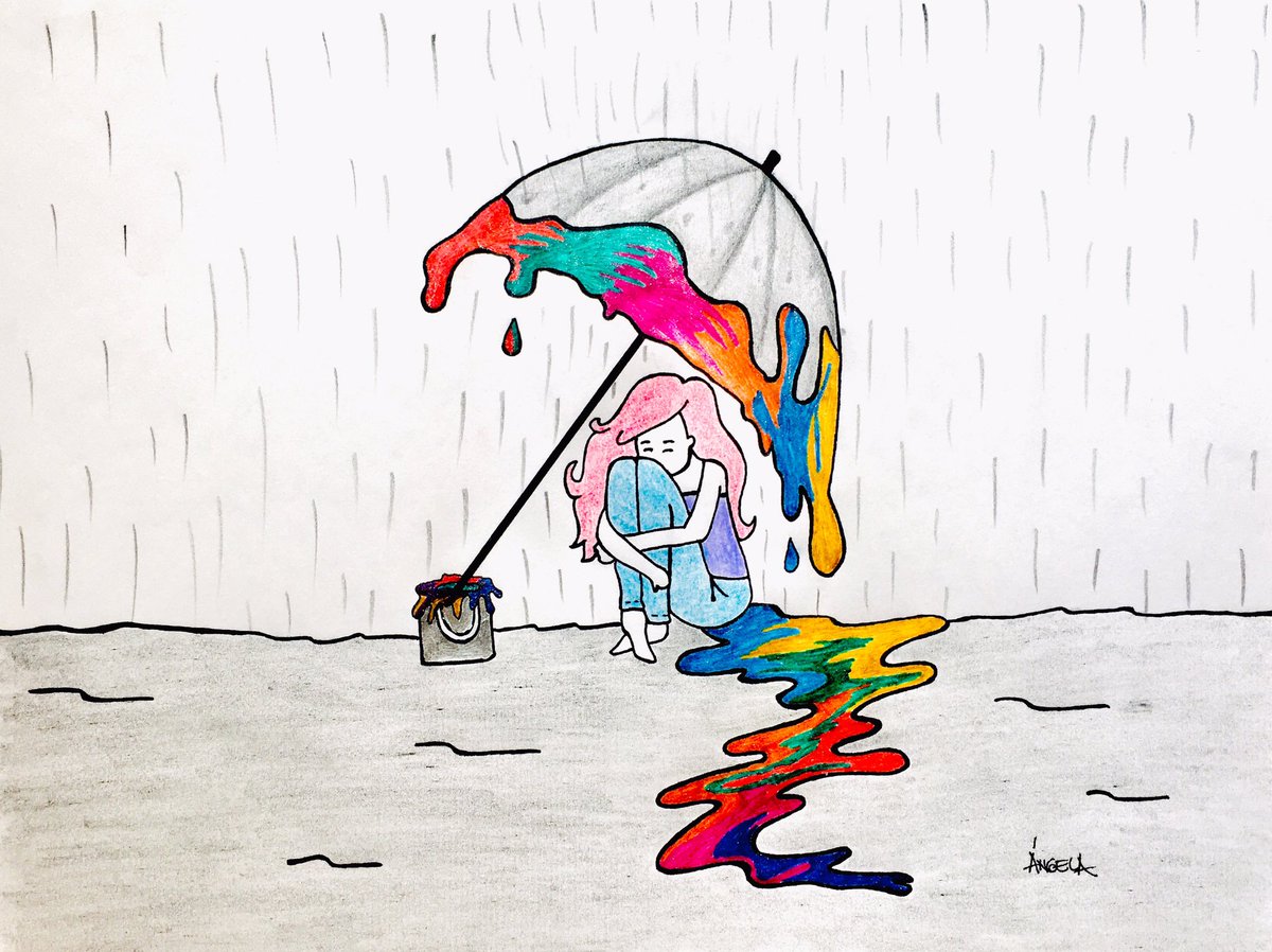 “Maybe your today seems unbearable, but remember that even storms end too.  The important thing is not to let yourself be diluted by the pain, observe your sadness, but do not let it steal your hope.”  ~Ángela López

angelalopez.co

🎨: Ángela López