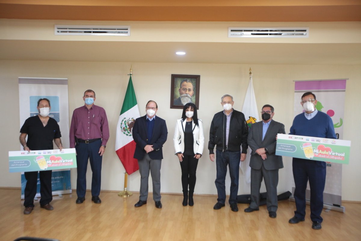 Con la finalidad de evitar el rezago educativo en los menores de edad que se encuentran hospitalizados en #Coahuila y requieren atención médica de mediana a larga estancia, se implementó “Mi Aula Virtual desde el Hospital”.