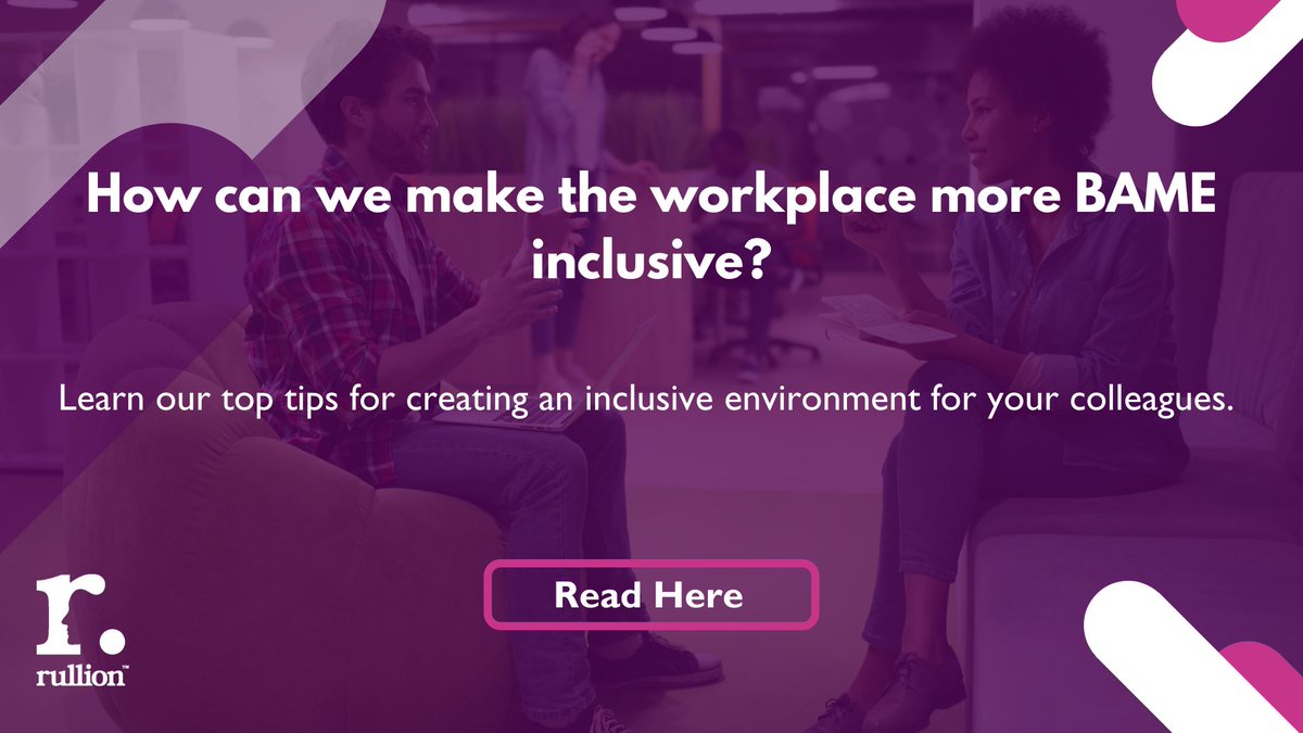 We've compiled our top tips for making the workplace more inclusive to those from the BAME community.

Read more here:

bit.ly/3m1Wfsw 

#Diversity #Inclusion #BAME #PeopleArePriceless