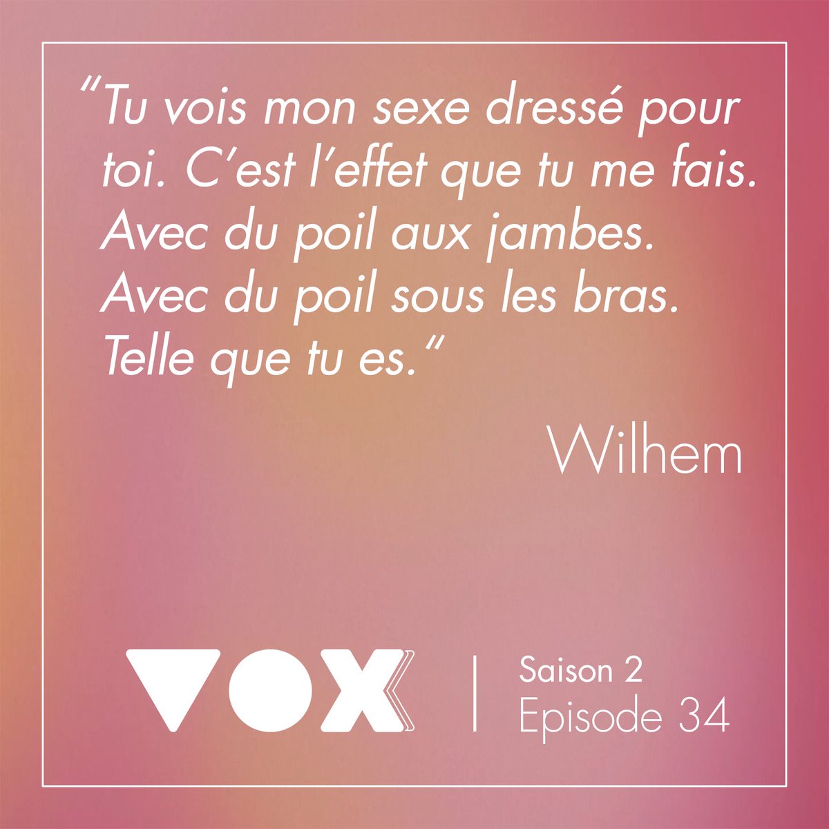 À poil ! 🐻
Voxxx.org
Épisode écrit par Mélusine Pinson, interprété par Wilhem, réalisé par @Olympe_De_G, monté et mixé par <a href="/Melia_rog/">Mélia ROGER</a>, produit par <a href="/karl_kunt/">Karl Kunt</a>.