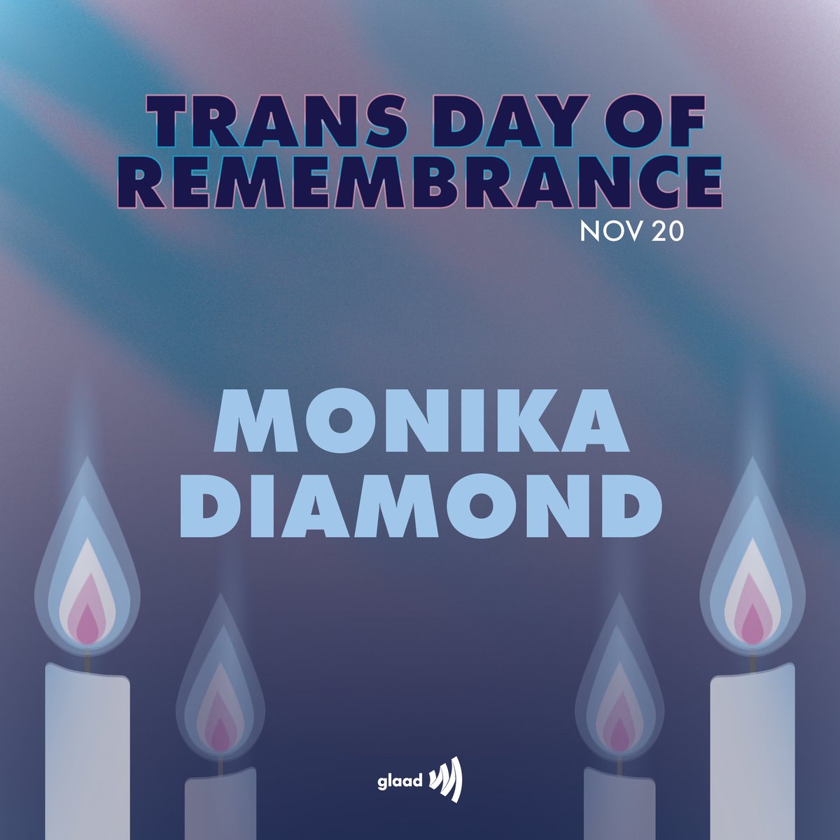 Monika Diamond, a Black transgender woman, was killed in Charlotte, North Carolina on March 18, 2020. She was 34 years old. She was active in Charlotte’s LGBTQ and nightlife communities.