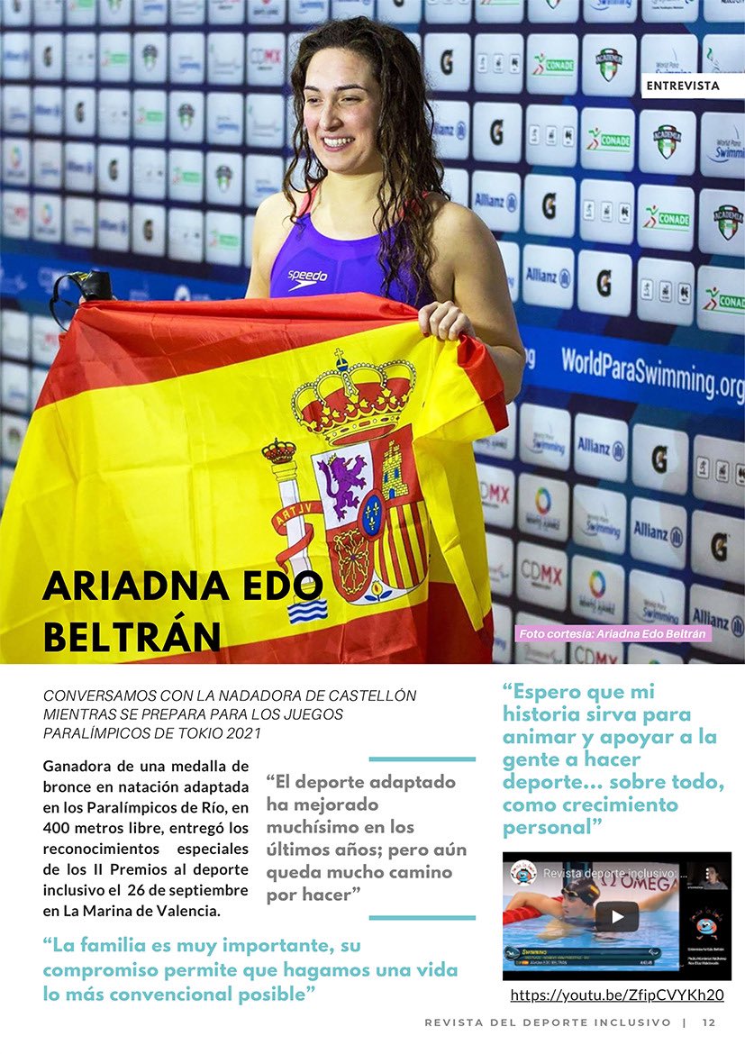 Por aquí os dejo la página que me han dedicado en la Revista del Deporte Inclusivo de <a href="/ongpromis/">PROMIS</a> 😁