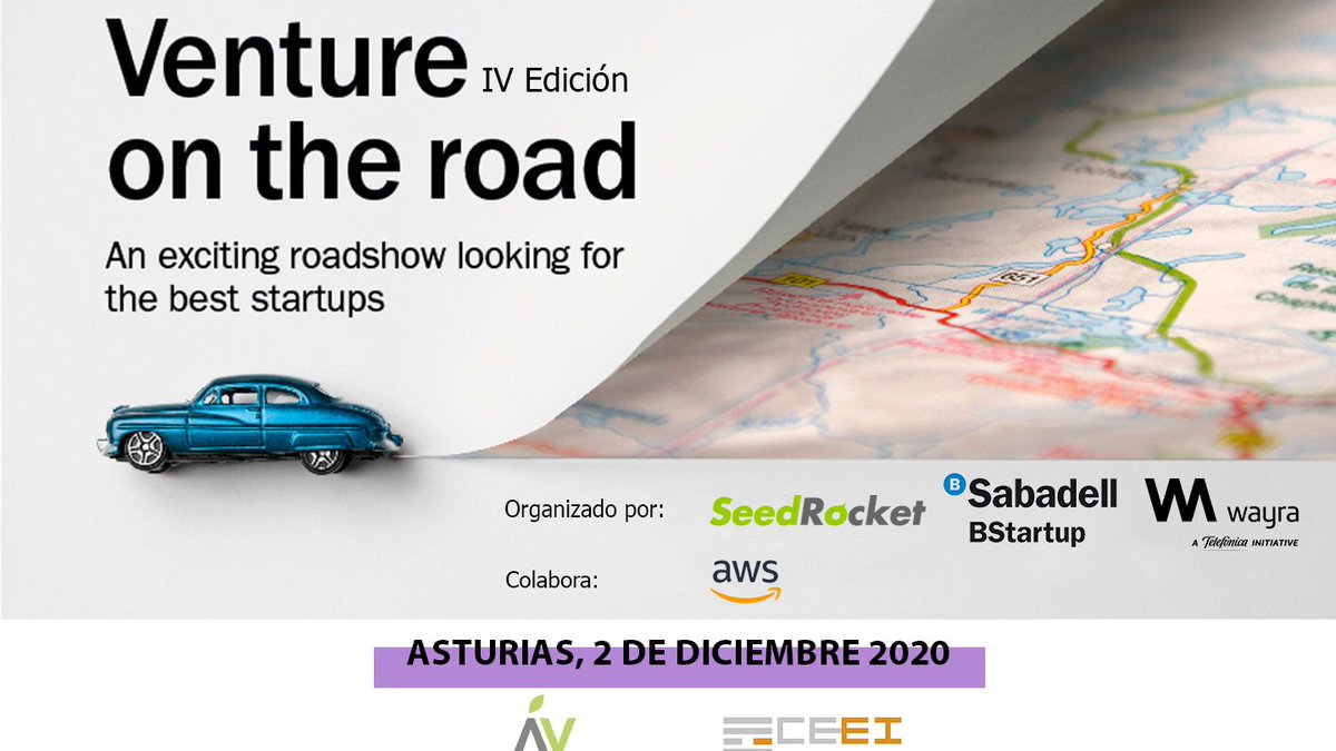 ¡Últimas 24 horas para inscribir tu proyecto al #VentureOnTheRoad de <a href="/BStartup/">BStartup</a>, <a href="/wayra/">Wayra</a> y <a href="/seedrocket/">SeedRocket</a>!

Apúntate antes del 23/11 para participar en la cita #Asturias junto a <a href="/asturvalley/">Astur Valley</a> <a href="/ceeiasturias/">CEEI Asturias</a> y la colaboración de <a href="/awscloud_es/">AWS España</a>

👉🏼 bit.ly/2GLLECW