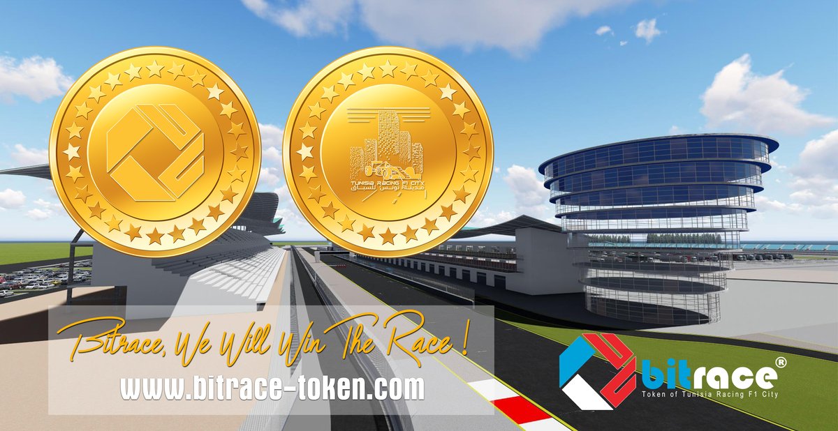 BitraceToken's tweet photo. BITRACE , We Will Win The Race !
(BRF) IS THE SOLE AND EXCLUSIVE TOKEN OF TUNISIA RACING F1 CITY

WEBSITE : https://t.co/es2F0Npolh
E-MAIL : Info@bitrace-token.com

#bitrace #bitcoin #cryptocurrency #blockchain #crypto #trading #ethereum #currency #eth #btc #cryptonews #tokens https://t.co/QSXxiAhMg0