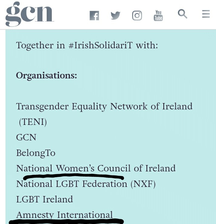Today, a letter called for Women in Ireland, who have concerns and objections to the GRA and gender ideology, to no longer have political representation.This letter has been signed by  @amnesty  @AmnestyIreland  @NWCI among others. 1/6