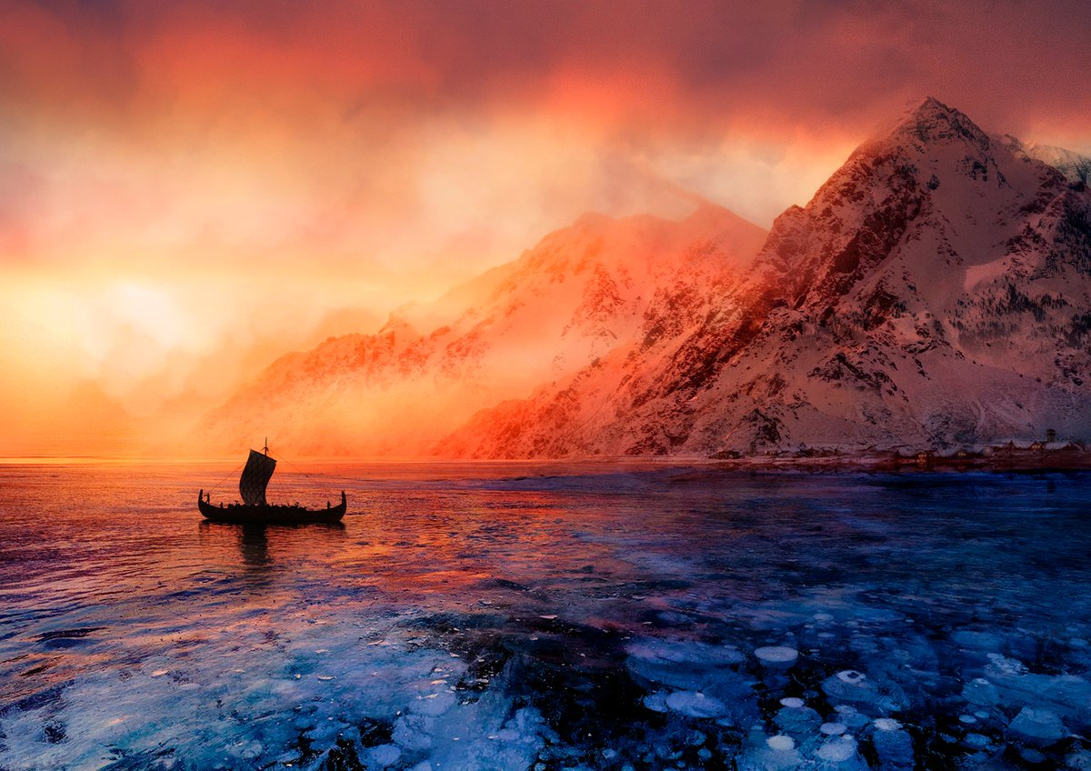 Vikings arrival, trying new tools and tips on matte painting / La llegada de los vikingos, probando nuevas herramientas y consejos en matte painting
#illustration #drawing #arte #artedigital #art #concept #conceptart #digitalart #vikings #snow #beach #sea #matte #mattepainting