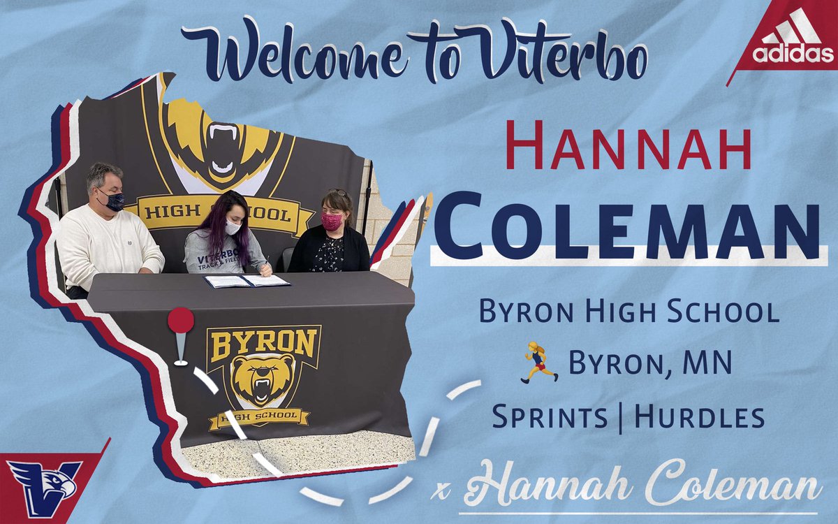 ViterboXCTF's tweet photo. Keeping that Byron connection strong 💪! A bear about to take flight as a V-Hawk! Please join us in welcoming Hannah to the V-Hawk family! 📝 🎽 #FutureVHAWK #viterbo2021 https://t.co/kfbUd3HpBp
