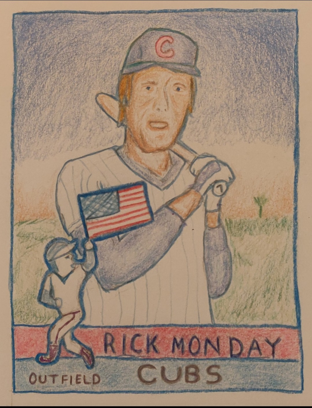 Happy Birthday Rick Monday. One of my favorites built on a 1976T canvas. 
