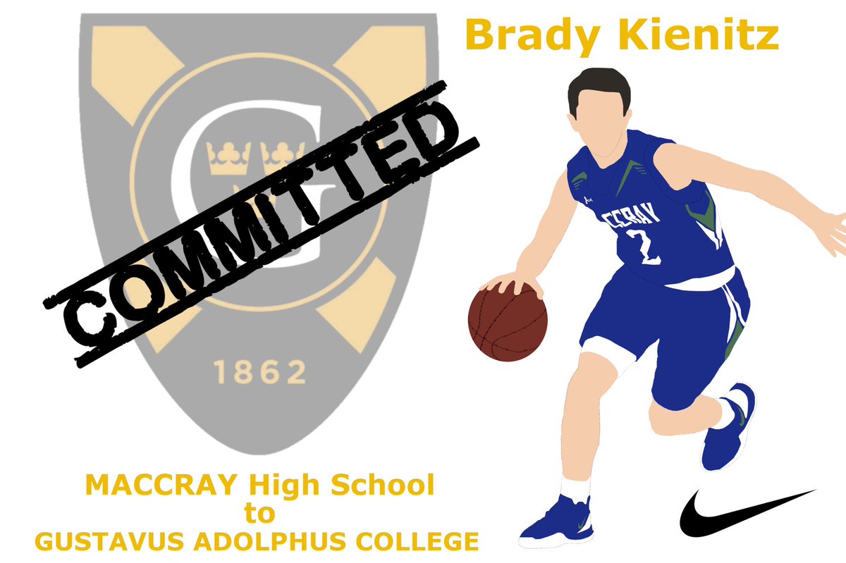 KienitzBrady's tweet photo. I’m beyond excited to announce my commitment to Gustavus Adolphus College to continue my academic and basketball career!! Thank you to the man above, my coaches, teammates, trainers, and my family for making this possible! ❗️Go Gusties❗️#FutureGustie https://t.co/0AgYapJoge