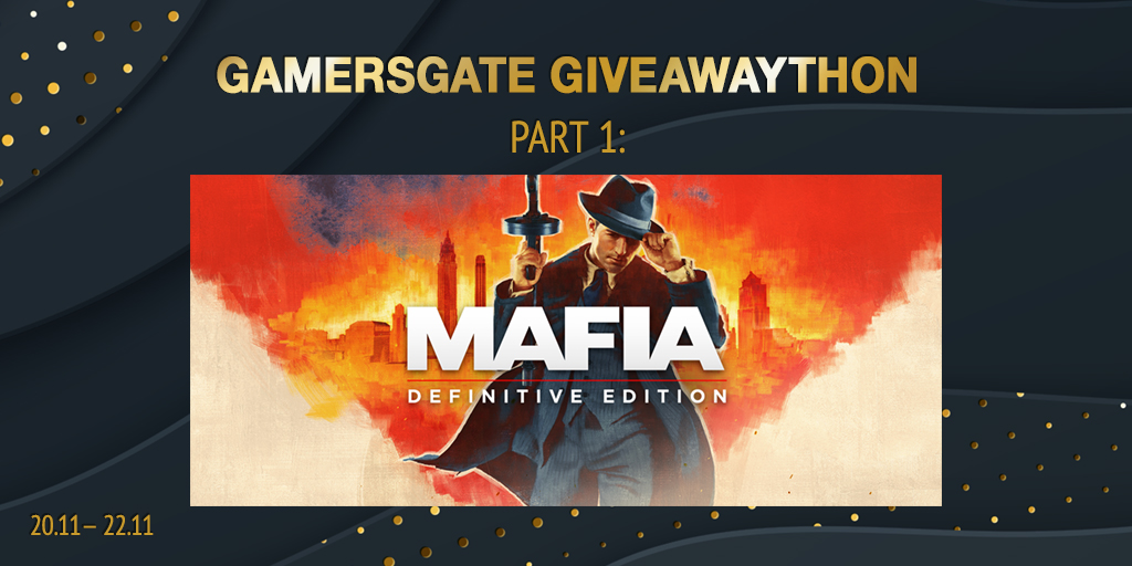 GamersGate's tweet image. As promised, this is the start of our Giveawaython ❗️

We start off strong with a copy of Mafia: Definitive Edition: 
🏆gleam.io/j4aIU/mafia-de…

The giveaway only goes on for two days, so hurry up and take your chances! 📅