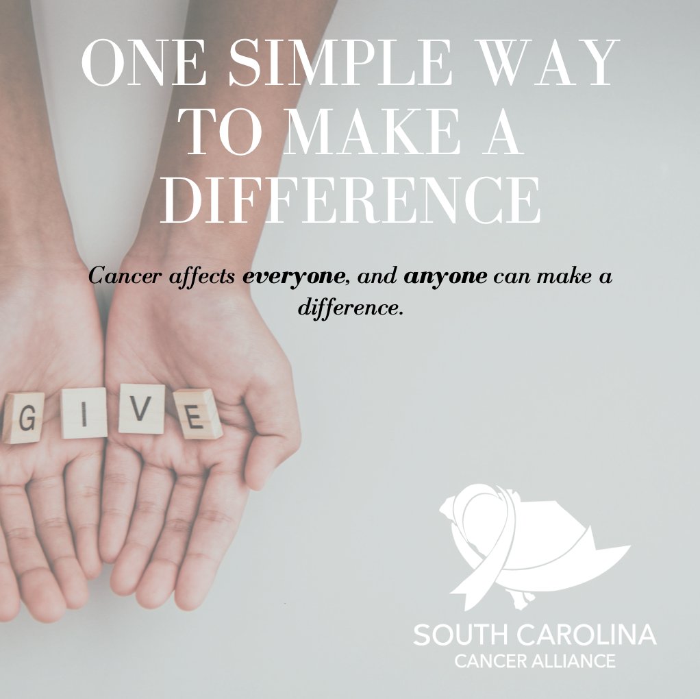 CancerFreeSC's tweet image. One simple way to make a difference...buff.ly/38BfxkR