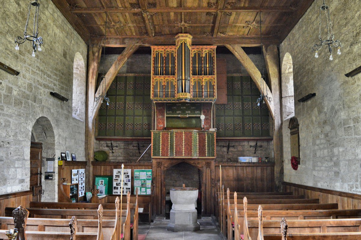 HHCTchurches's tweet photo. Check out this beautiful organ and loft installed by Gilbert Scott, painted by #Kemp  at St. Michael's, #Moccas.  #grant received from the @HeritageFundUK as well as  one from us. Lectures tickets from https://t.co/jOI3lEybJl ; the #Victorian restoration.  Photo; Philip Pankhurst https://t.co/IS6sErLcBk