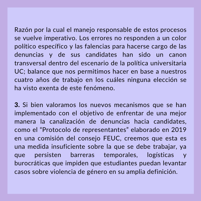 SEGEXUC's tweet photo. Esperamos que estas consideraciones e indicaciones sean tomadas en consideración, e invitamos a todes quienes conforman la comunidad UC a también compartir sus reflexiones. 
Les deseamos un buen fin de semestre! 🙌 https://t.co/CBeTRFI5wk