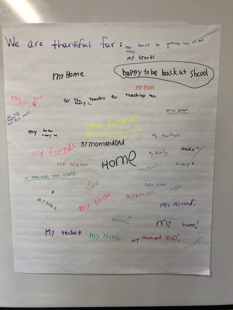 DerbyAcademy's tweet photo. More kind words from Grade 2, sharing what they're #thankful for this season...π #ImproveBoth https://t.co/jXHuqHqxxc