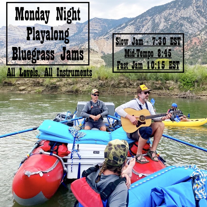 tylerguitar's tweet image. How Bout a Monday Jam? It’s felt so good to shake the rust off &amp;amp; Pick! All Levels, all Instruments welcome. Set list posted at Facebook.com/TylerGuitar Livestream starts w slow tempo jam 7:30 Eastern
#OnlineJam #BluegrassJam #PlayalongWithTheChamp #PlayalongBluegrassJam #Bluegrass