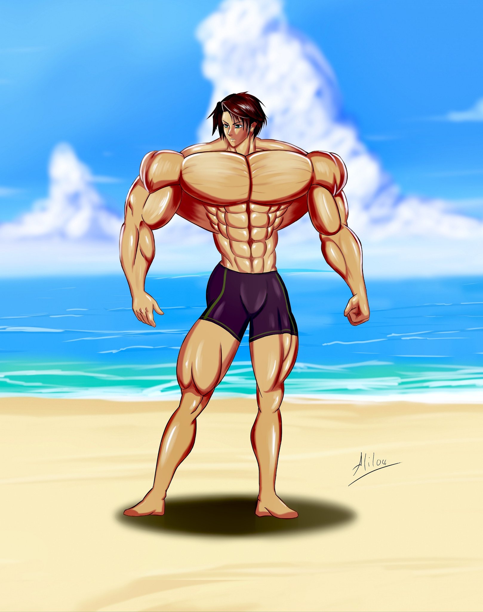 Katakuri, gym, purple, muscle, anime, shirtless, suyohara, beast, abs,  checkboards, HD wallpaper | Peakpx