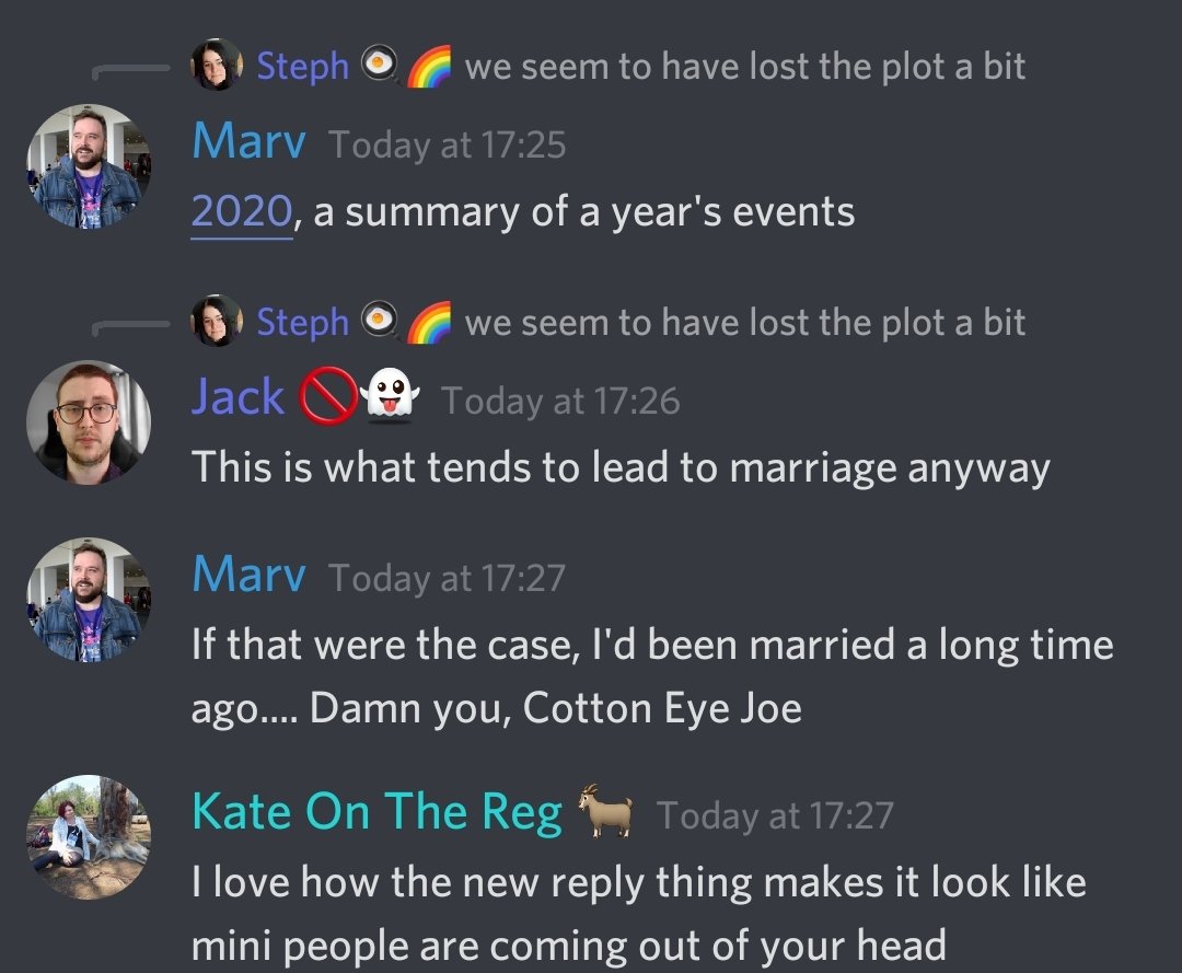 We're all handling 2020 really well, I swear.