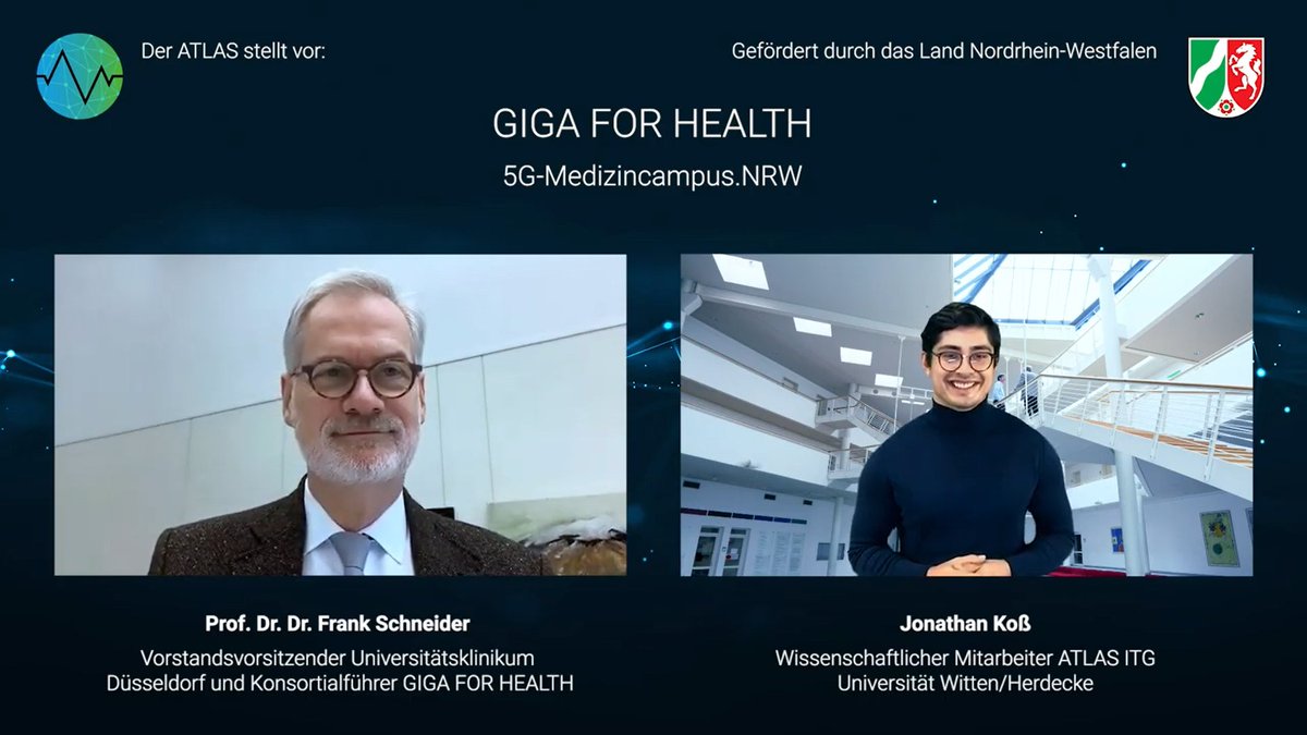 ATLASdigiHealth's tweet photo. Mit #5G Leben retten! Dafür realisiert #GIGAforHealth europaweit den ersten 5G-Medizincampus an einer #Universitätsklinik. Im Nachgang zur #virtualMEDICA hier mehr: https://t.co/8BGWdN54s1

@vodafone_de  @RWTH  @UniklinikAachen  @TU_Dortmund  @Brainlab  @Uni_Wuppertal  @bfarm_de https://t.co/WspNe3WbTE