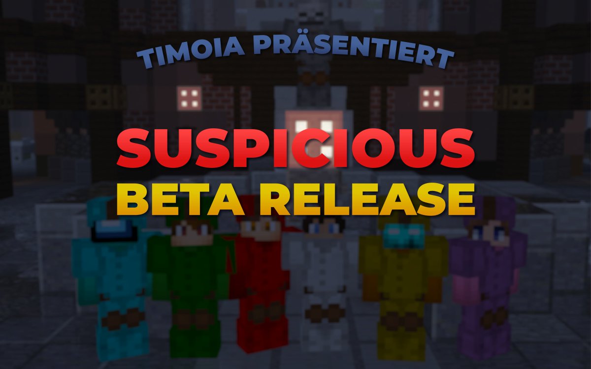 TimoliaTeam's tweet image. 🔴 EMERGENCY MEETING 🔴

Ab sofort ist SUSPICIOUS als neuer BETA Modus auf Timolia verfügbar! 💥

Als MVP kannst du also heute schon einen exklusiven Vorab-Einblick in ein Spiel voller Sabotagen, Misstrauen und Krisensitzungen werfen... 👀

Aber vergiss dabei nie: Rot ist sus! 🙅