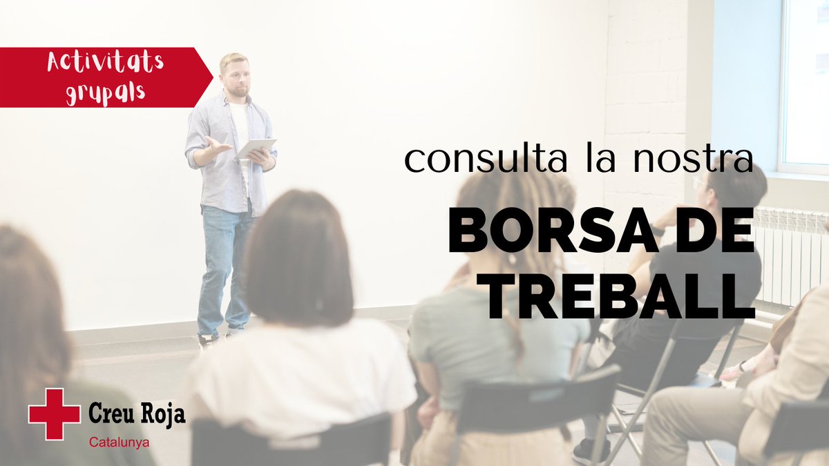 Tens experiència com a docent? Busquem formadors/es de l’àmbit social i del lleure a <a href="/CreuRojaTGN/">Creu Roja Tarragona</a>. T'interessa? Clica i consulta la nostra borsa de treball. cruzroja.epreselec.com/Ofertas/Oferta…

#oferteslaborals #vulltreballar #creuroja #creurojaocupacio #creurojatgn