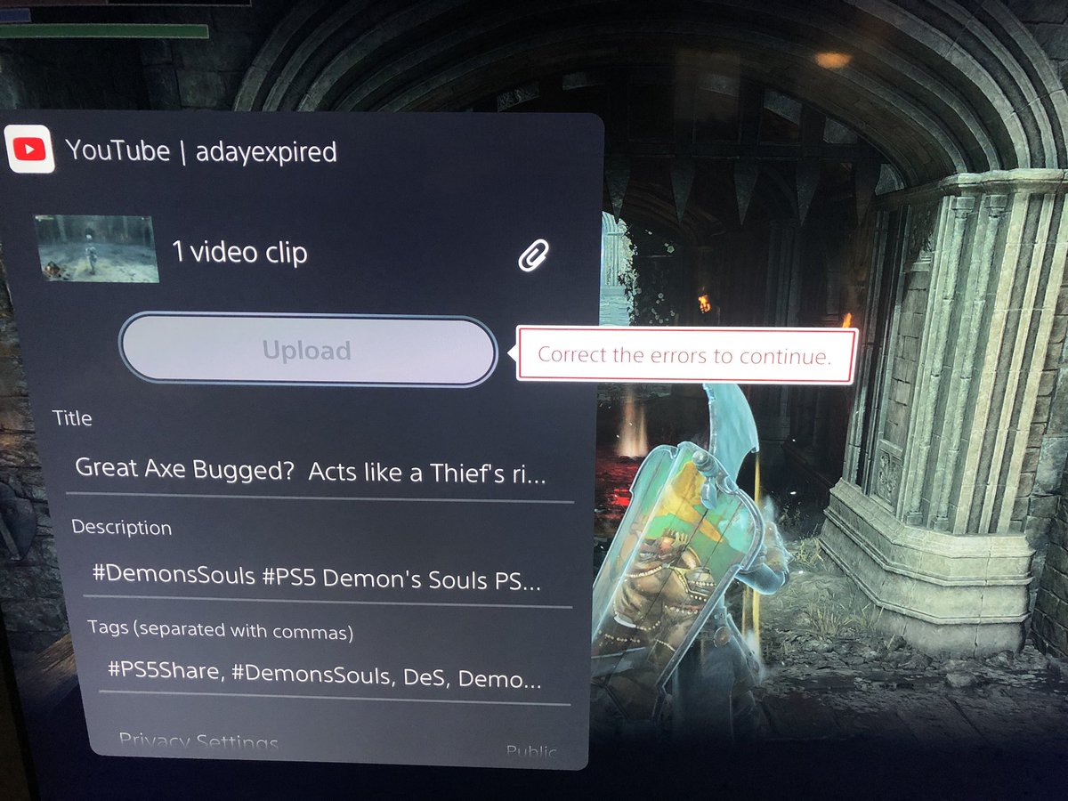 adayexpired's tweet photo. @PlayStation Catch is, there are no errors.  You have way too many censors and error checking mechanisms, PS.  Can’t use this video upload system when every little thing gets flagged.  Fix please.  Super annoying to write descriptions then this with nothing to show what’s wrong. https://t.co/edEiFYfpmj