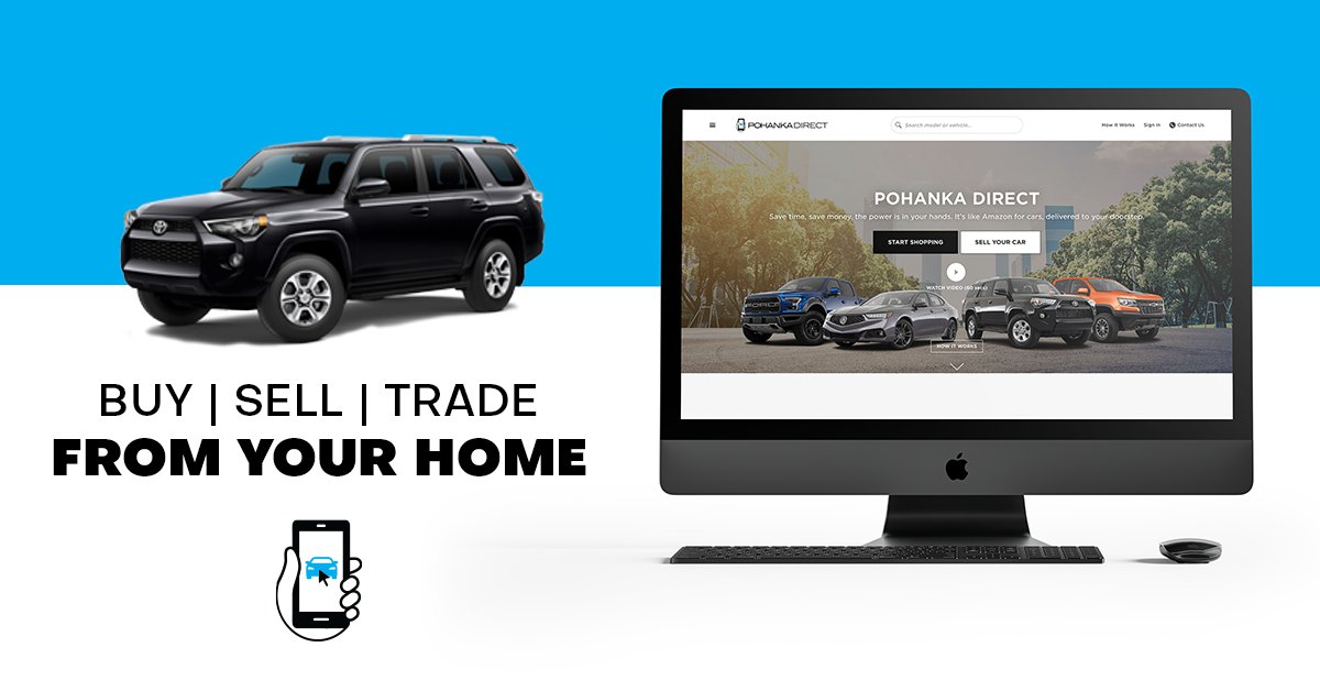 pohanka's tweet photo. Did you know you can purchase your next vehicle 100% online with our new website Pohanka Direct? Save time, save money, and stay safe with our new online ordering and delivery service! Click below to learn more.
https://t.co/9cbuRKoON6 https://t.co/7FEFlfTGA6