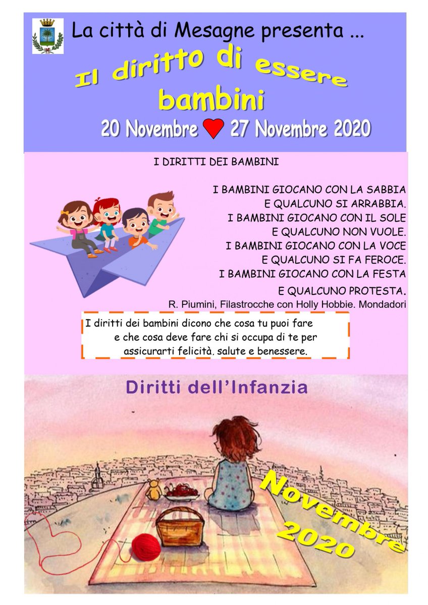 Giornata dei Diritti dell’Infanzia: sulla pagina “Io non mi spengo” si accoglieranno per una settimana i contributi dei bambini - https://t.co/UqjzphIG5a https://t.co/brA2qq39gk