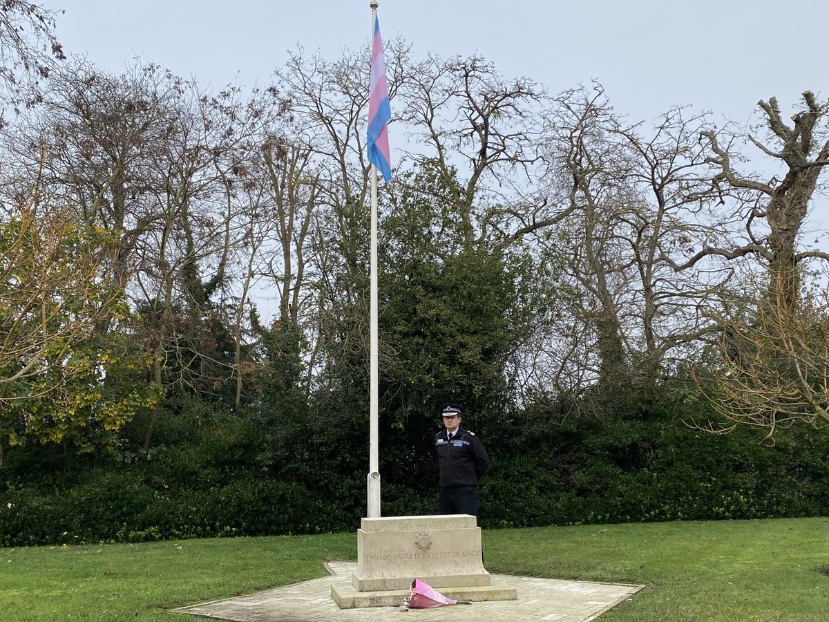 Pleased to work with officers, staff & volunteers in commitment to tackle hate crime across Essex. Raising the flag is statement of remembrance as well as a statement of intent on #TDOR2020 from @EssexPoliceUK to be truly inclusive in #ProtectingandServingEssex