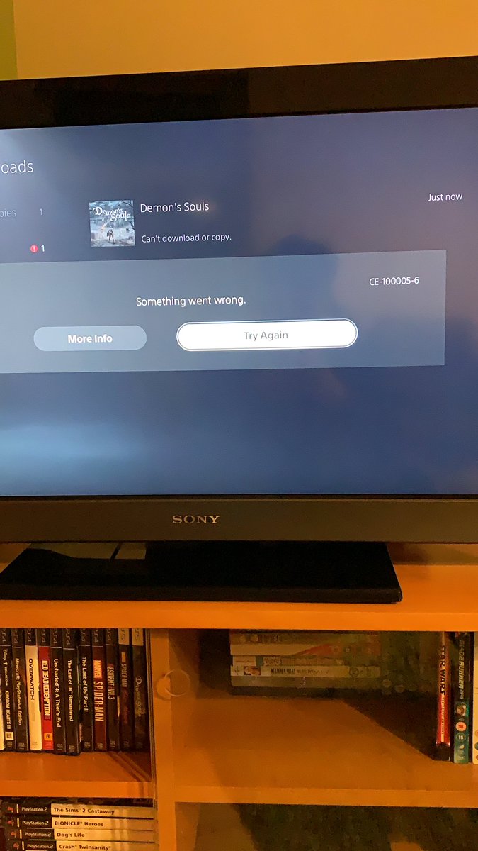 JohnLowry123's tweet photo. @AskPS_UK  I keep getting this error when I try to install demon souls, I get a similar one when trying to update Spider-Man mile morales as well https://t.co/q2iRR5WCtU