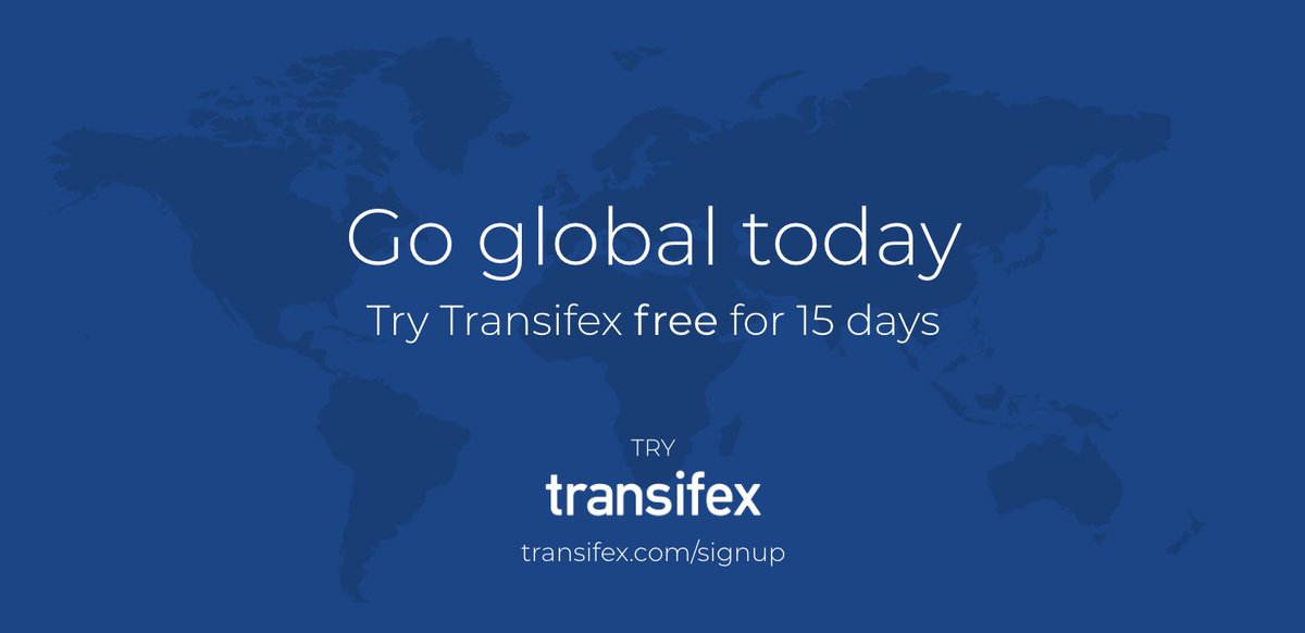 transifex's tweet image. Ready to take your company global? Try Transifex free for 15 days: hubs.ly/H0Bkd9H0. #ContinuousLocalization