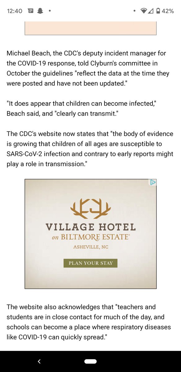 MsGeorgeWMS's tweet photo. Ugh. And the CDC "quietly" removed the guidance supporting reopening schools a month ago apparently? Yet here we are with a plan to limit social distancing and put even more students back in school in just a little over a month? 🤦🏻‍♀️

WHAT ARE WE DOING? https://t.co/bCMqTG3tIR