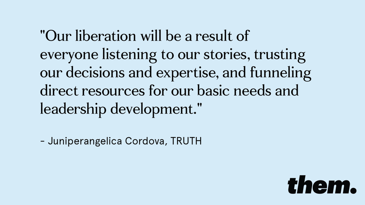 Invest in trans people with time and money.