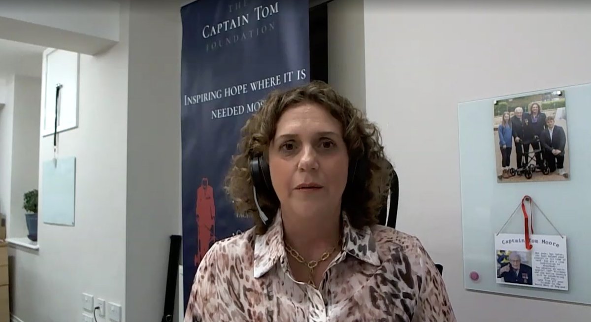 GlobalClassRM's tweet photo. We're joined now by Hannah Ingram-Moore, daughter of @captaintommoore, talking about the importance of family and #globalgenerations. Thank you for joining us, @Hannah_I_M.

Watch LIVE here >> https://t.co/Q69Vojs2pD https://t.co/wAdcIQA0Km