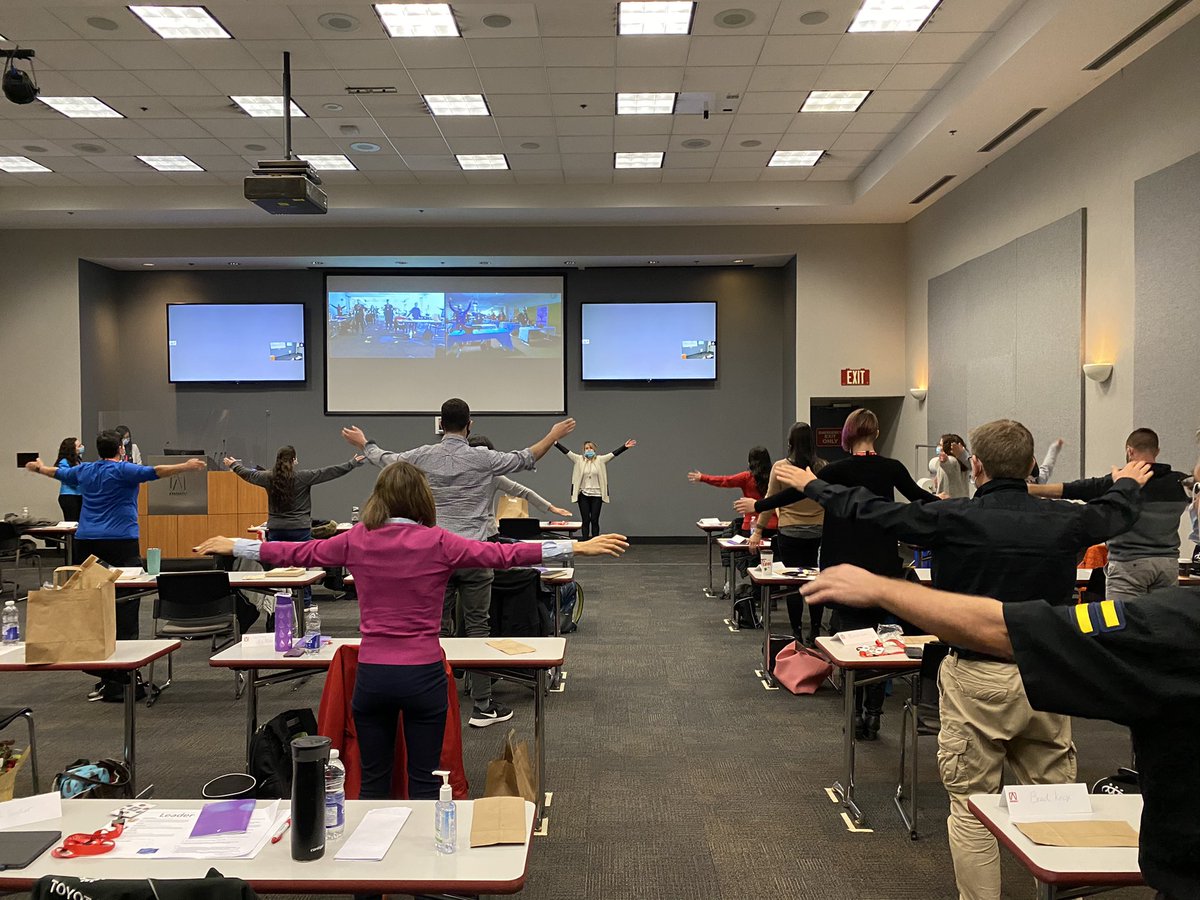 ToyotaMfgCanada's tweet photo. Midday exercises with @AmandaGazzola1 #TMMCLeadercast2020 #LCRippleEffect https://t.co/lBQIxgtkrb