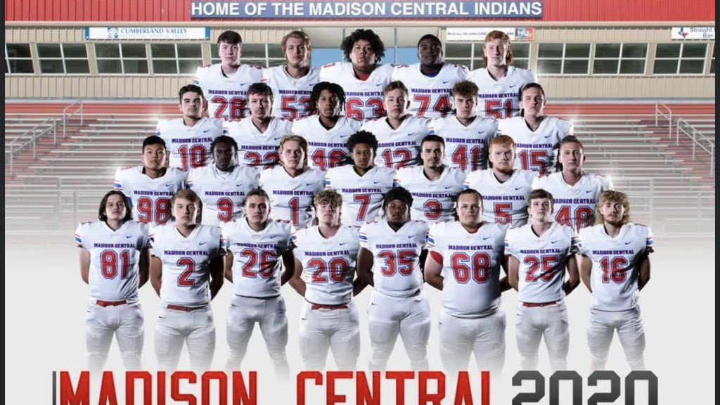 Really proud of our seniors this season and this picture defines what Madison Central Football is all about. It's a very sad time right now for our country but Unity in sports is something that will never be taken away and football teaches so much about Life.