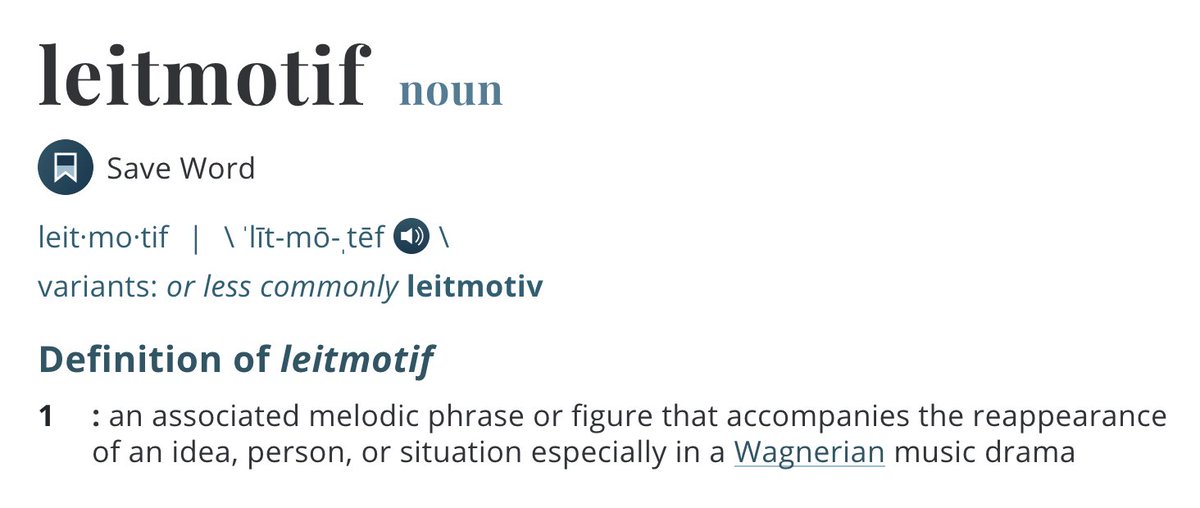 At this point, I'd like to introduce another musical concept called the Leitmotif (pronounced light-motif).It was invented by Vagner and popularized in operas before moving into other forms of music composition,