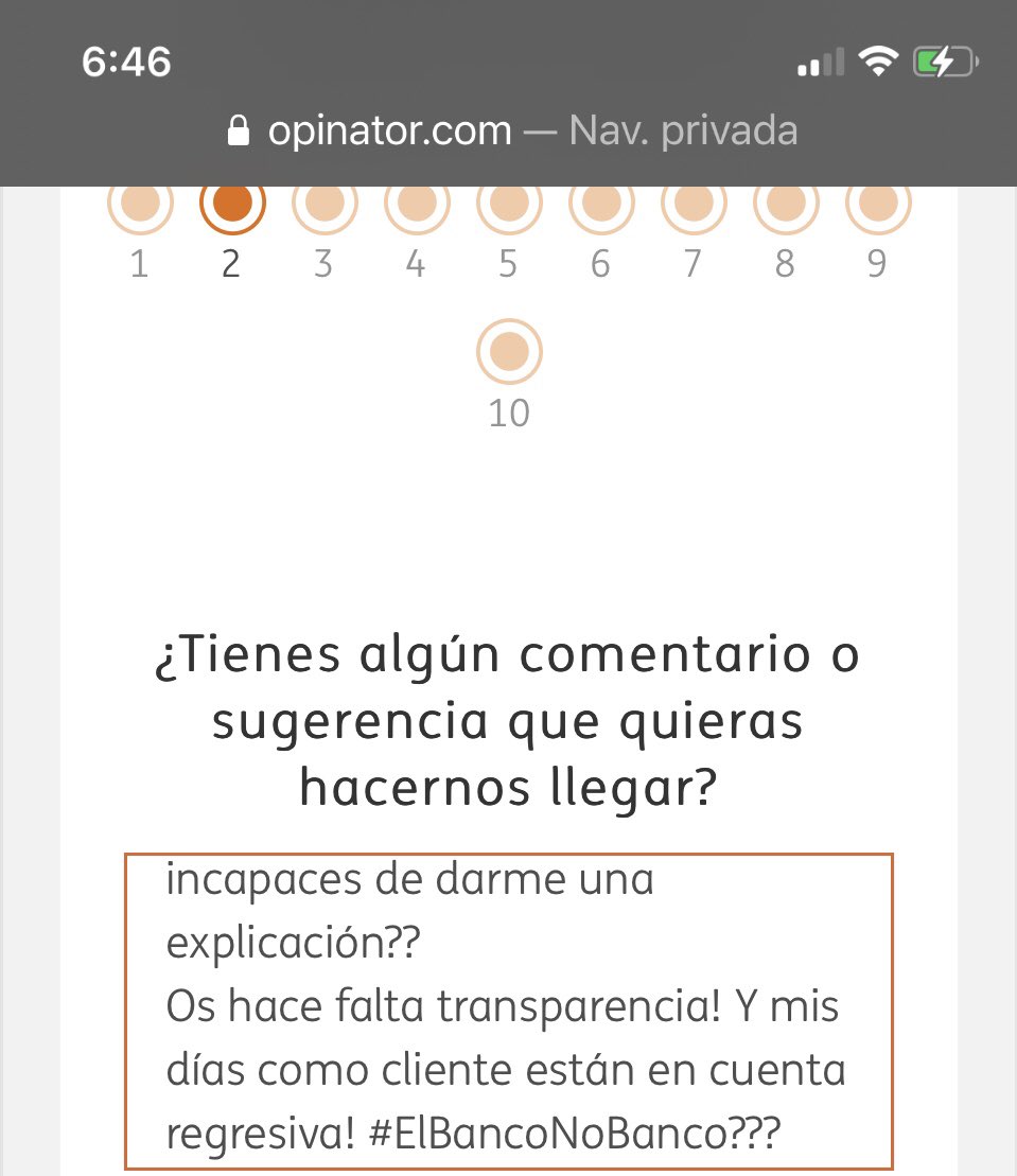 abelrsa's tweet photo. @ING_es Pues ya que lo preguntas, sí, quiero cambiar de Banco... Por cierto, m llegó esta encuesta vuestra, y os he dejado claro q estáis en cuenta regresiva. Cuando me desbloqueéis la cta q tengo en @ING_es, el saldo va directo  mi cta del @BancSabadell y os digo adiós! #ElBancoNoBanco https://t.co/FsOT2hEQJh