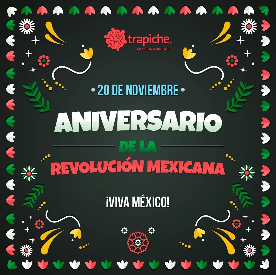 Este 20 de noviembre conmemoramos un aniversario más del inicio de la Revolución Mexicana, acontecimiento que logró un cambio significativo en la historia de nuestro país.

Recordemos nuestra historia y el orgullo de ser mexicanos.