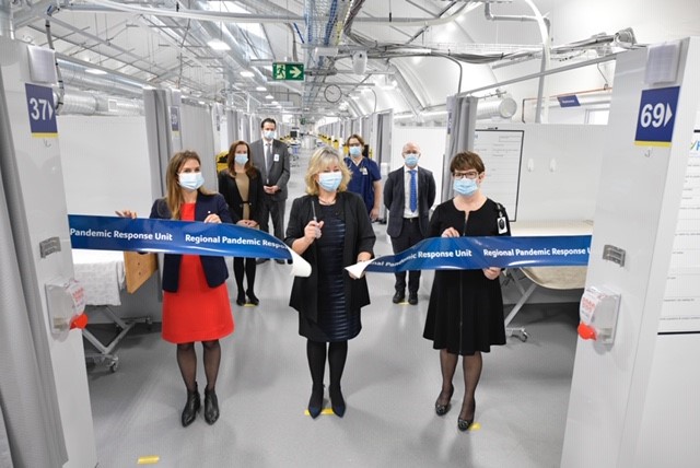 Today we welcomed our regional partners for the grand opening of the Regional Pandemic Response Unit. Thank you to <a href="/Andrea_Khanjin/">Andrea Khanjin</a> <a href="/SMDhealthunit/">SMDHU</a> <a href="/cityofbarrie/">The City of Barrie</a> &amp; our partner hospitals for helping us to achieve this milestone. Watch the ribbon cutting:  bit.ly/PRUOpens