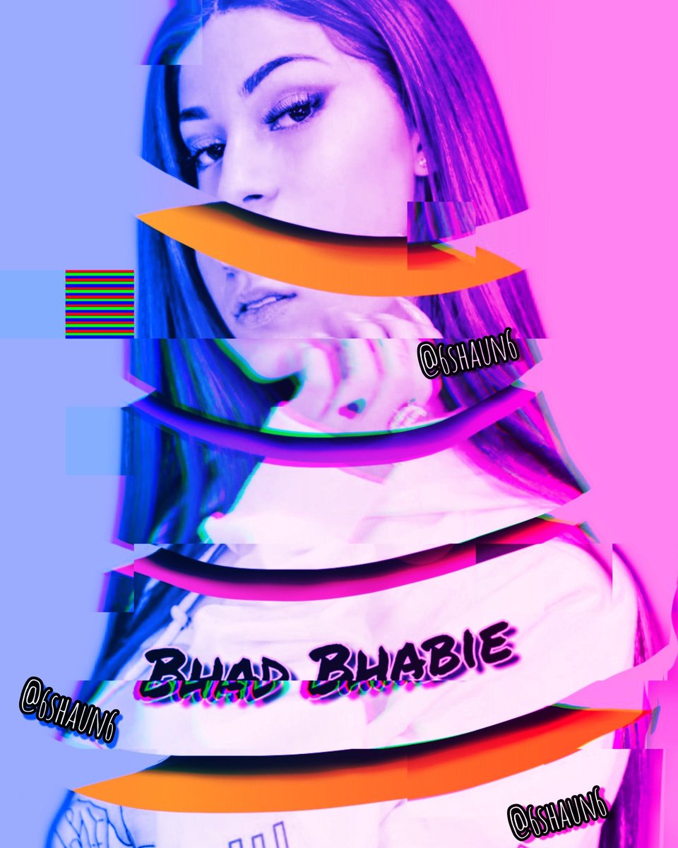 6shaun6_'s tweet photo. What up y’all, just posting some of my artwork of @BhadBhabie 
I did a couple of different variations of the photo manipulations  with much more to come 💯

#bhadbhabie #ArtistOnTwitter #digitalart #photomanipulation #photoshop #GraphicDesign https://t.co/ZJlnZoEboE